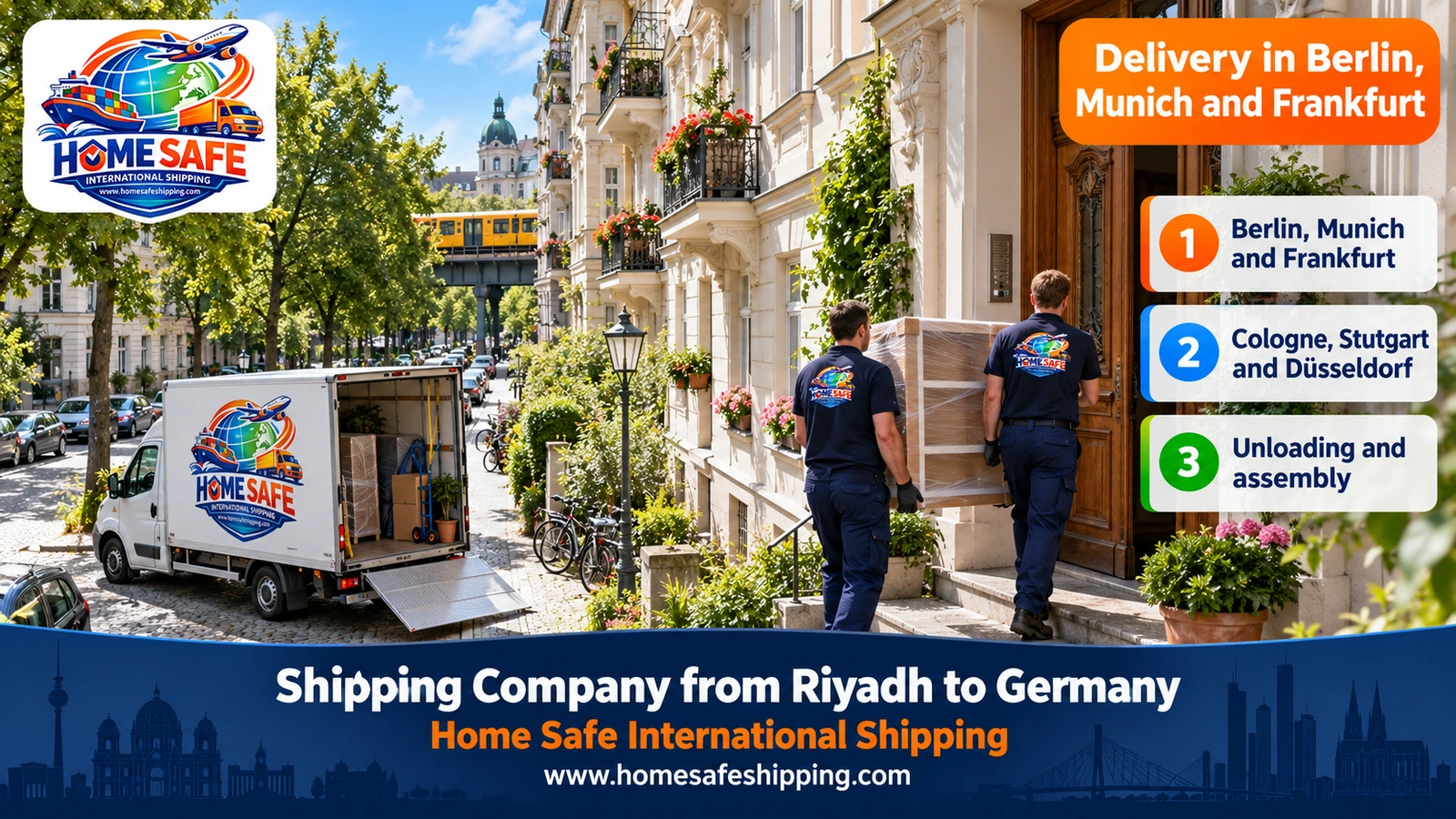 Delivery in Berlin, Munich and Frankfurt