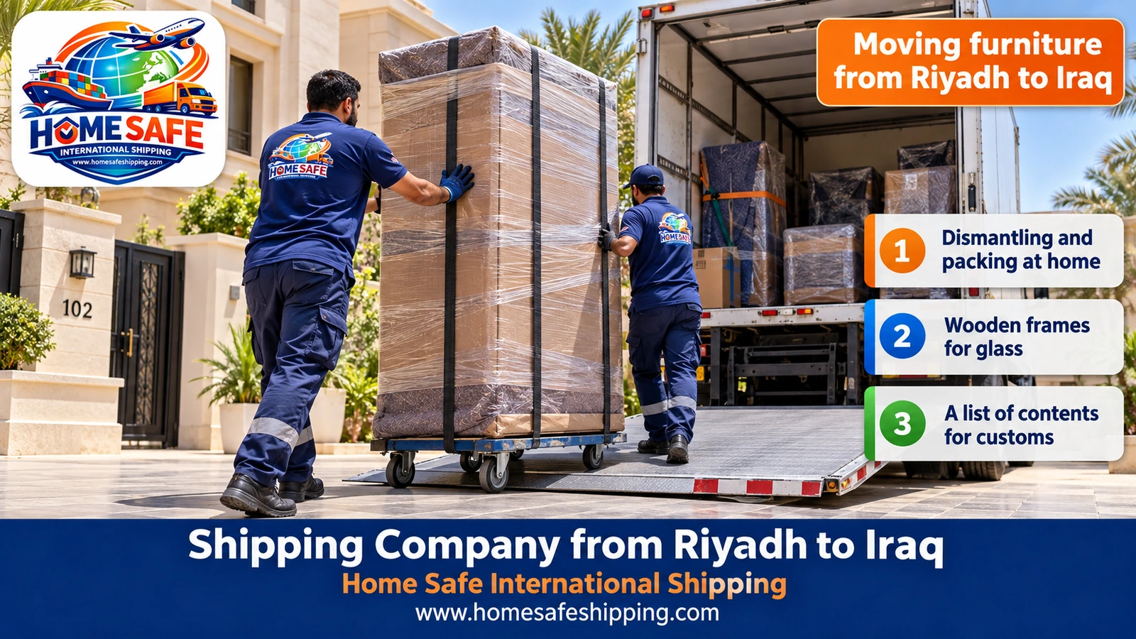 Moving furniture from Riyadh to Iraq