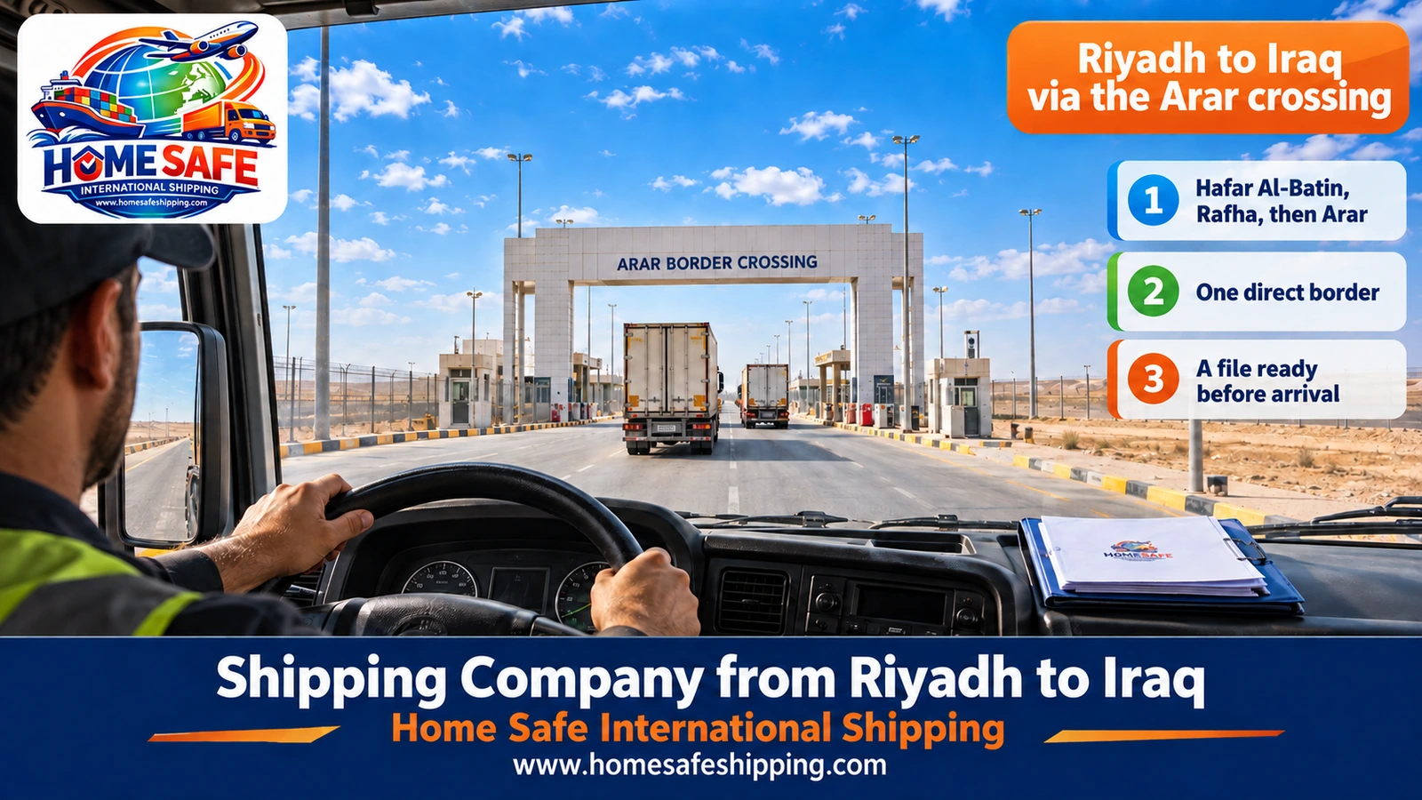 Riyadh to Iraq via the Arar crossing