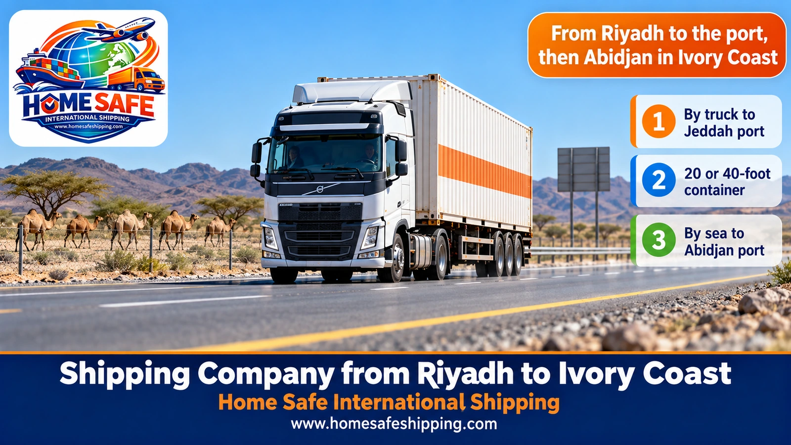 From Riyadh to the port, then Abidjan in Ivory Coast