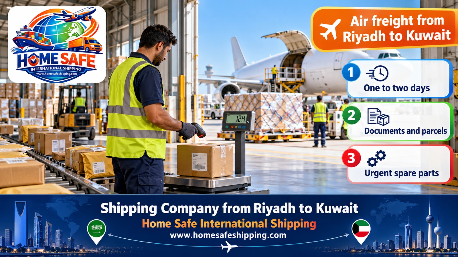 Air freight from Riyadh to Kuwait