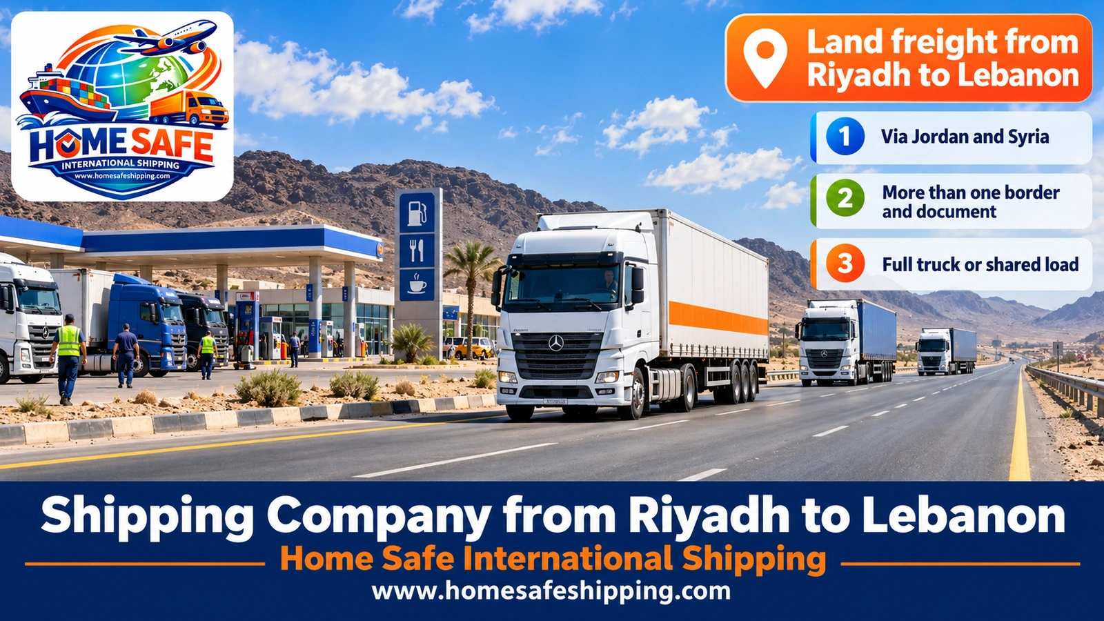 Land freight from Riyadh to Lebanon