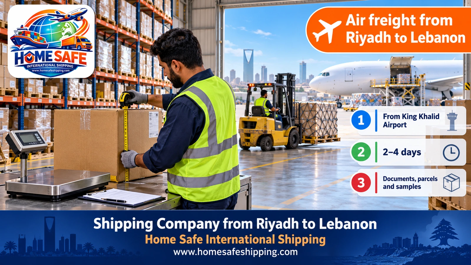 Air freight from Riyadh to Lebanon