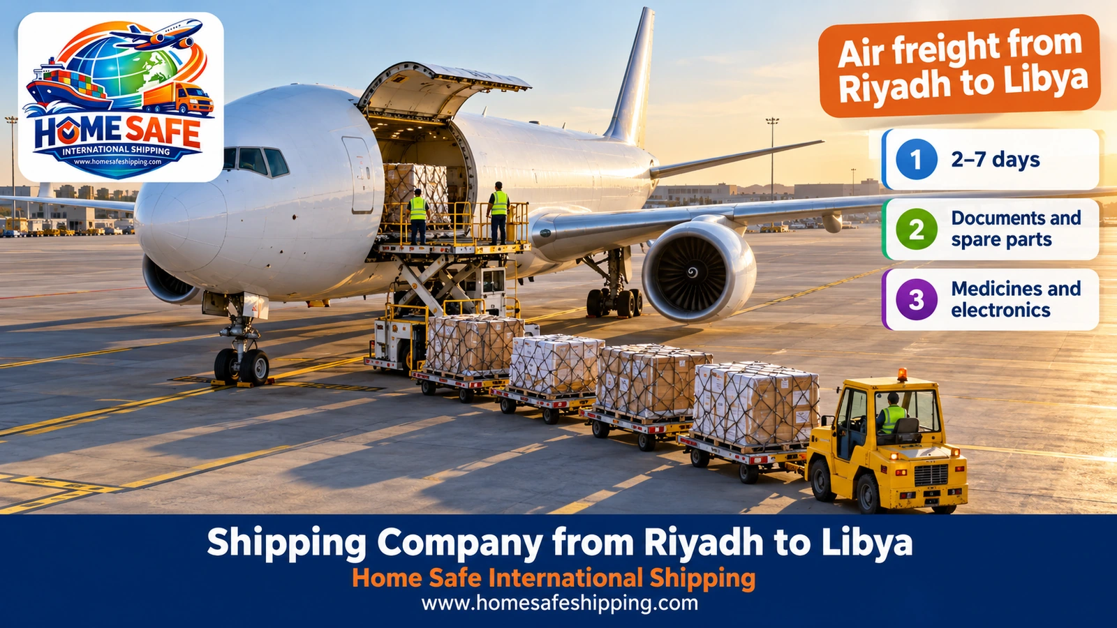 Air freight from Riyadh to Libya
