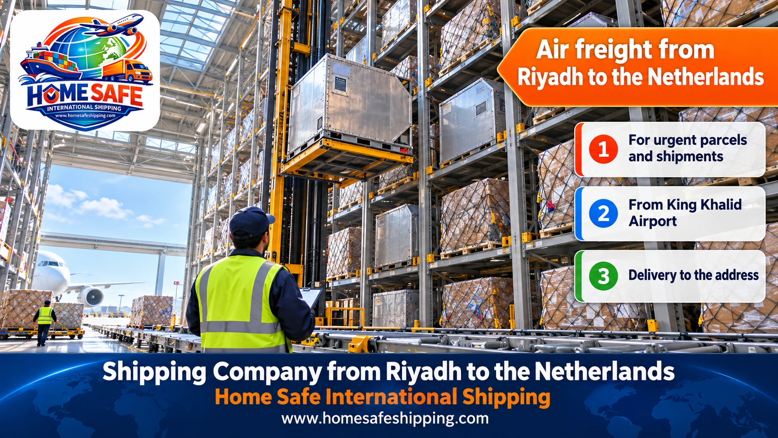 Air freight from Riyadh to the Netherlands