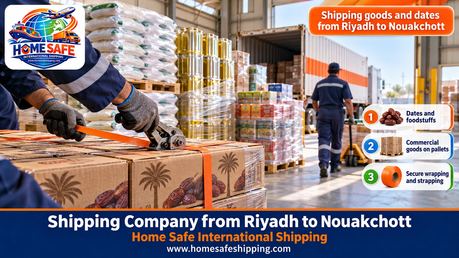 Shipping goods and dates from Riyadh to Nouakchott