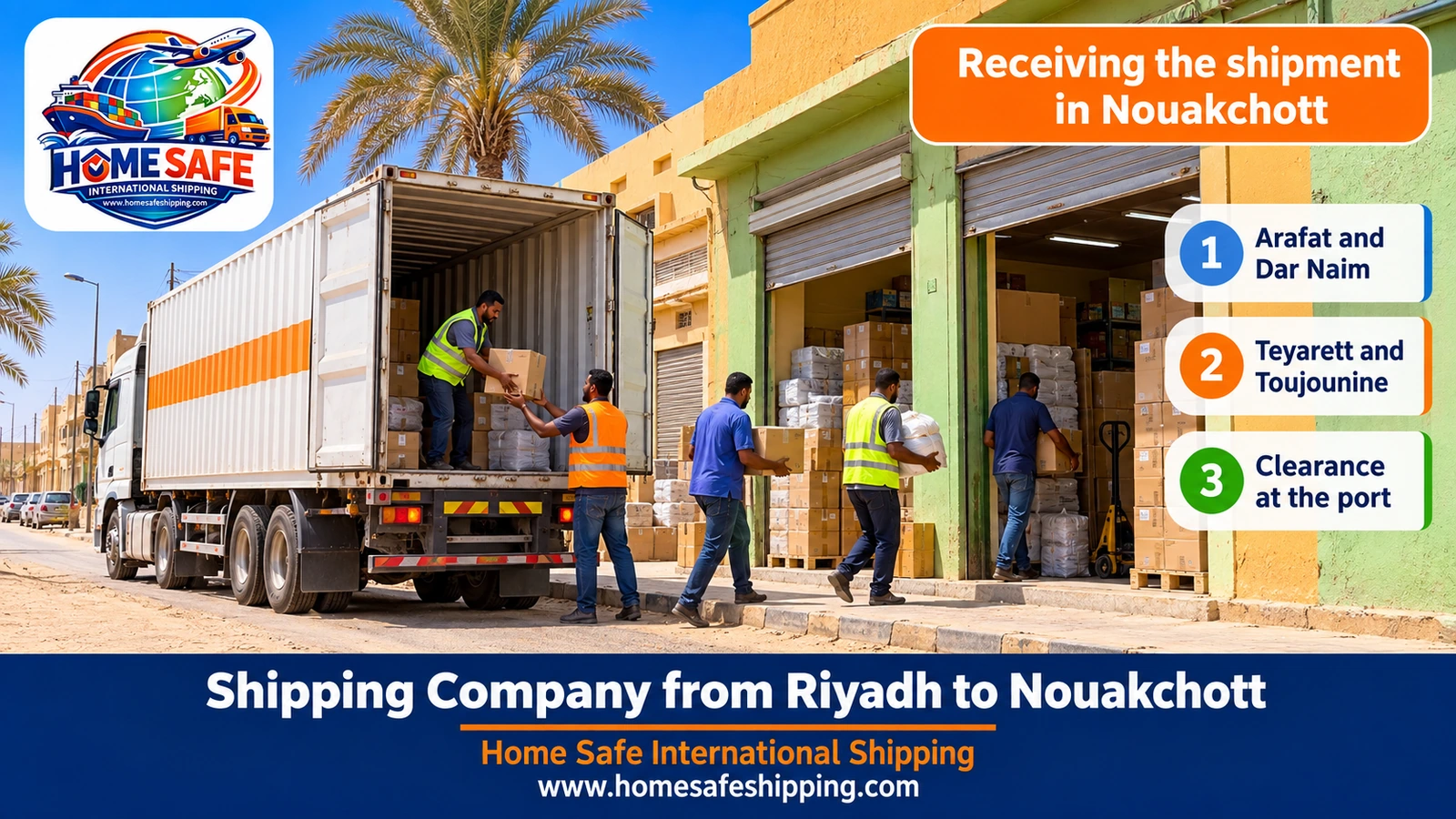 Receiving the shipment in Nouakchott
