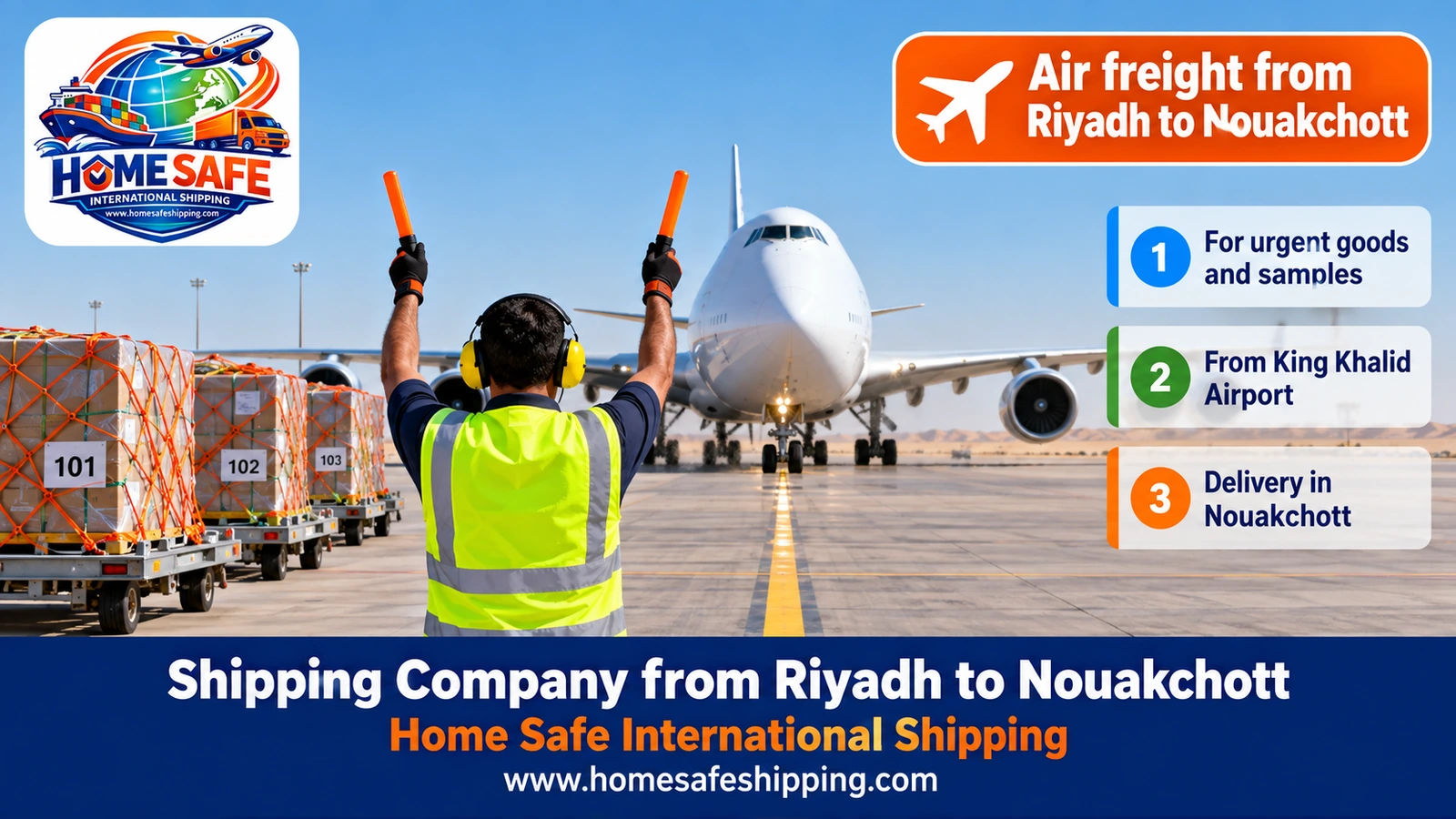 Air freight from Riyadh to Nouakchott