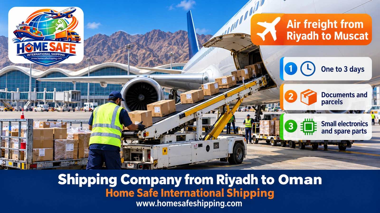 Air freight from Riyadh to Muscat