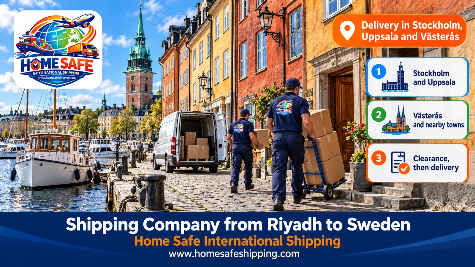 Delivery in Stockholm, Uppsala and Västerås