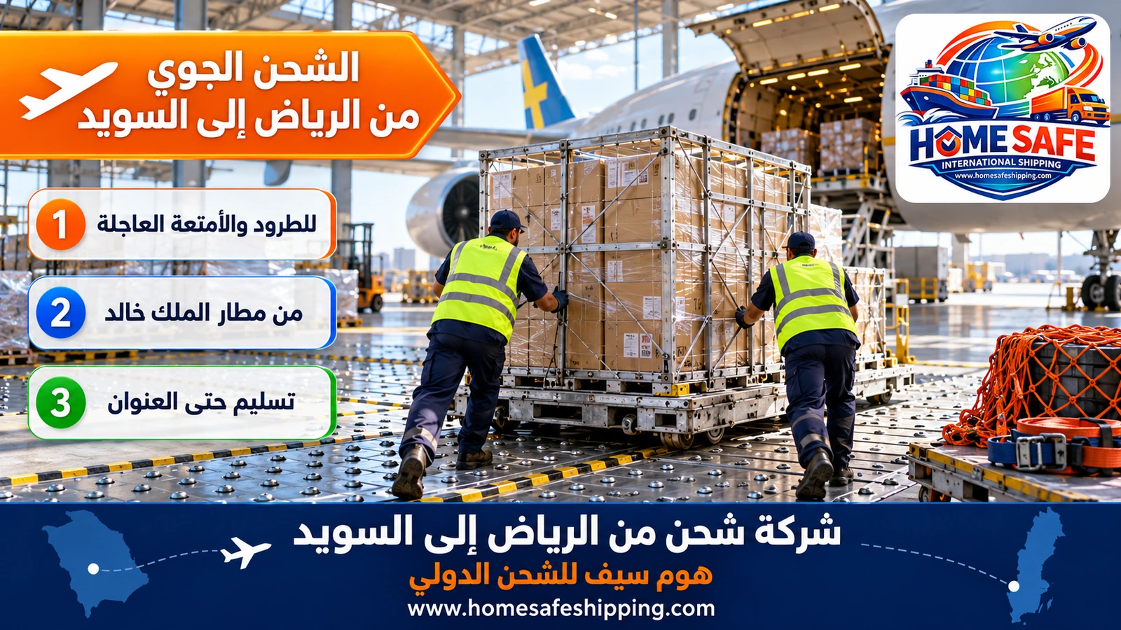 الشحن الجوي من الرياض إلى السويد