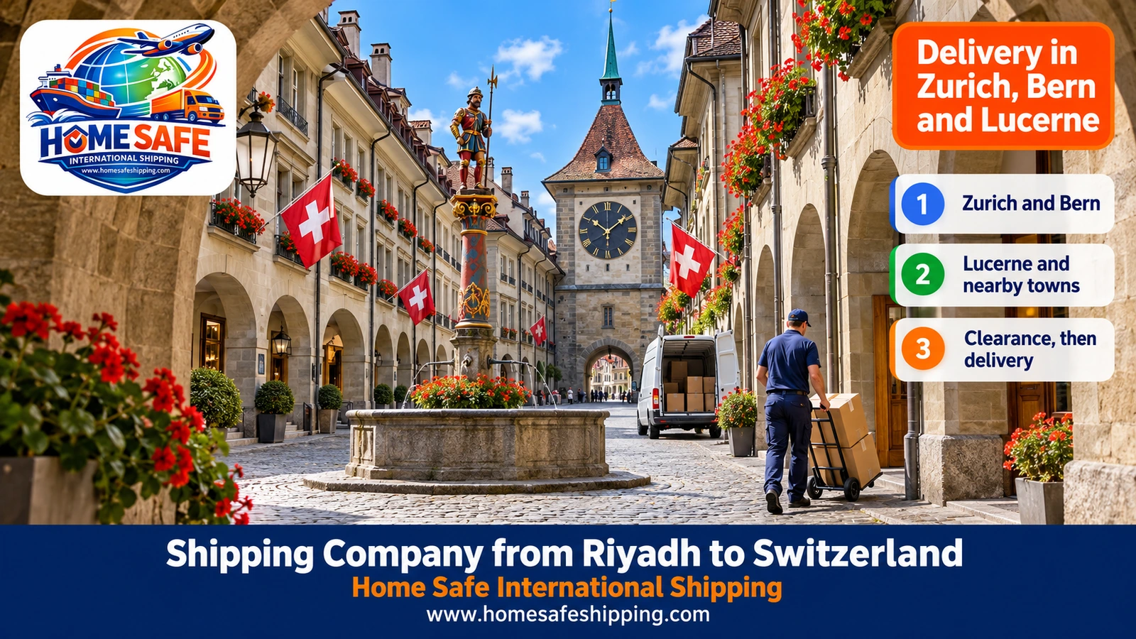 Delivery in Zurich, Bern and Lucerne