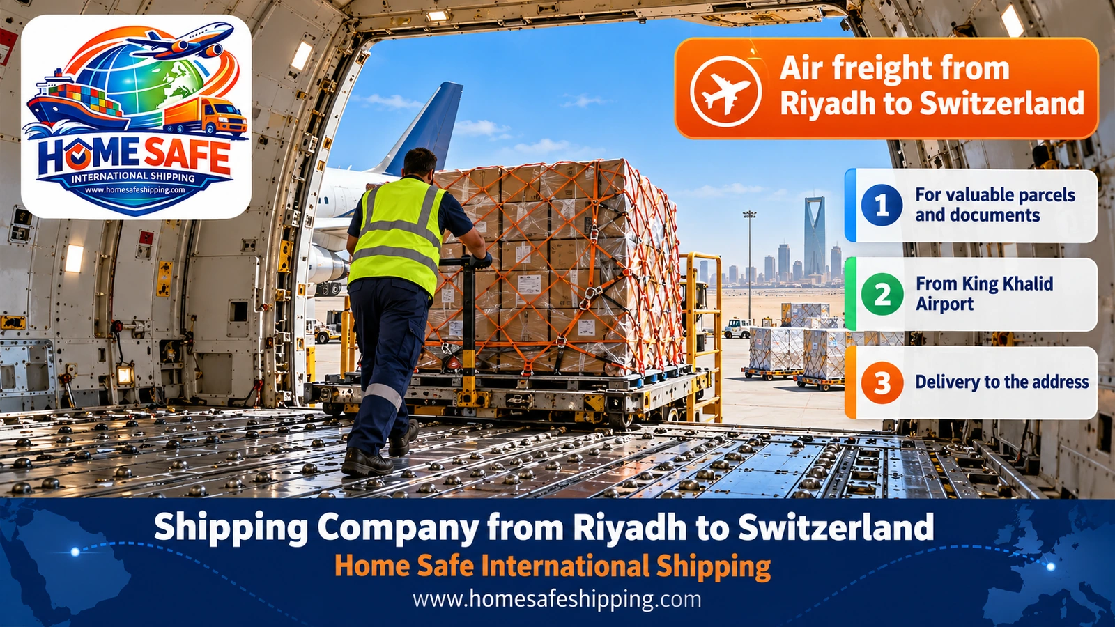 Air freight from Riyadh to Switzerland