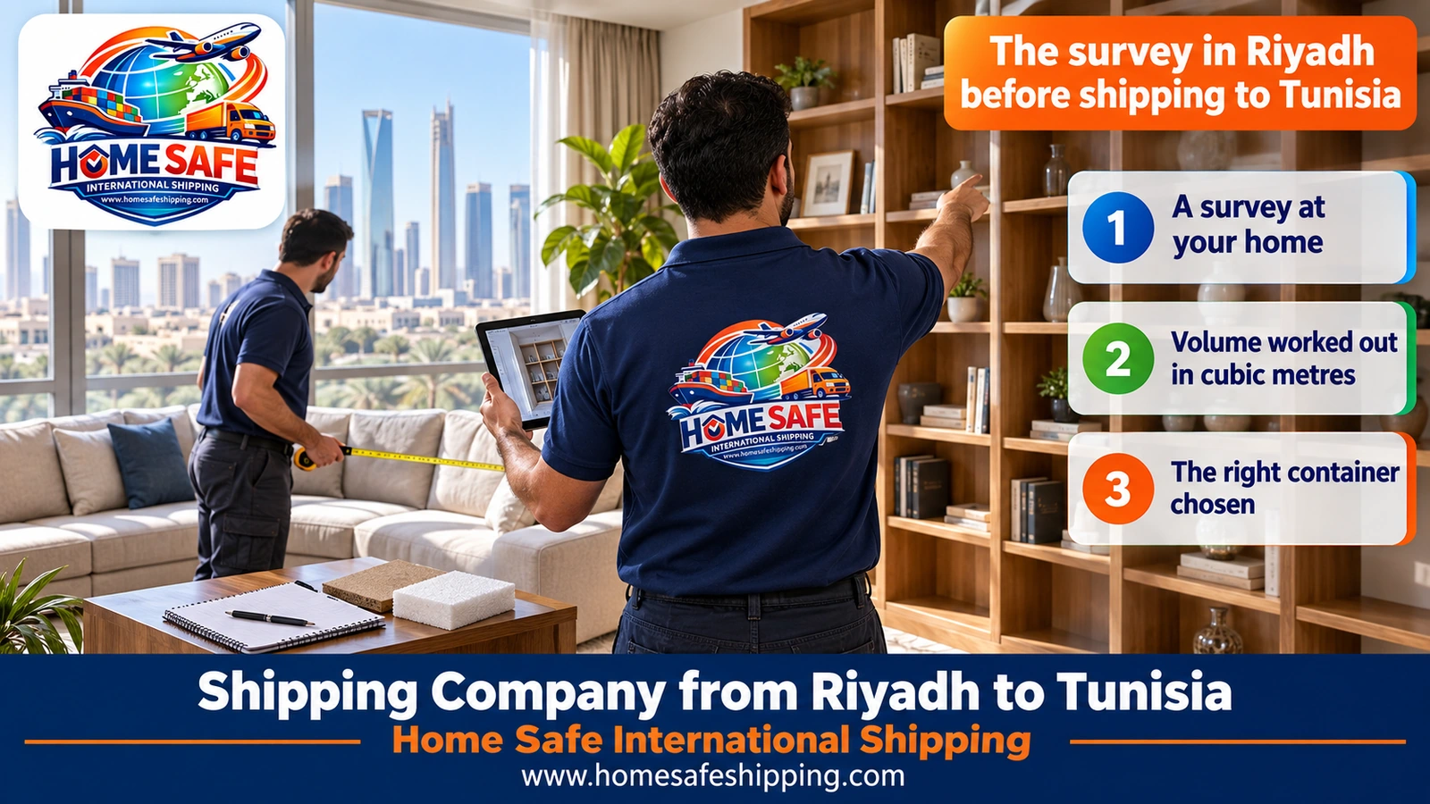 The survey in Riyadh before shipping to Tunisia