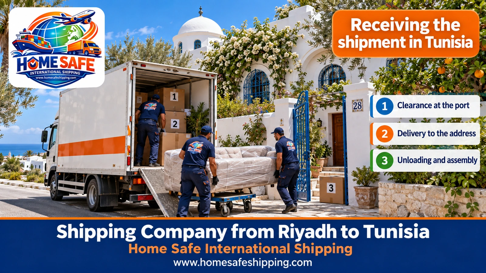 Receiving the shipment in Tunisia