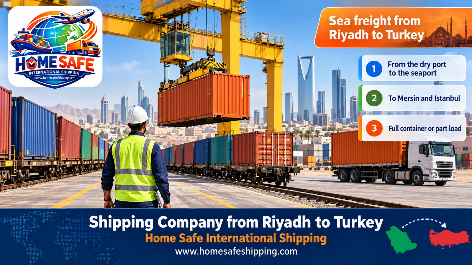 Sea freight from Riyadh to Turkey