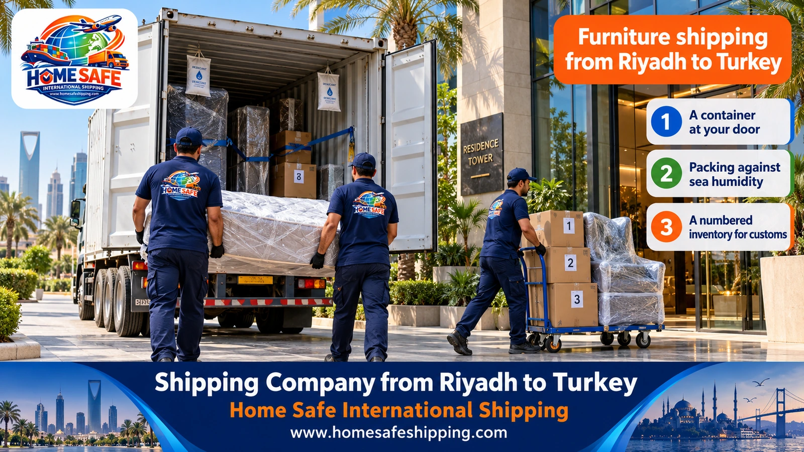 Furniture shipping from Riyadh to Turkey