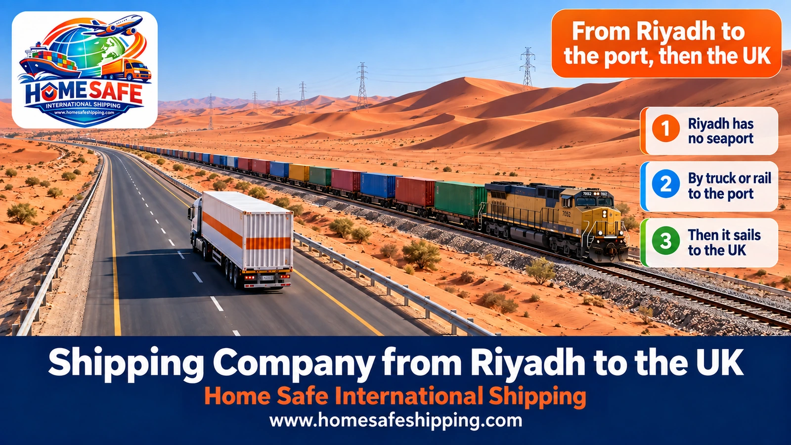 From Riyadh to the port, then the UK