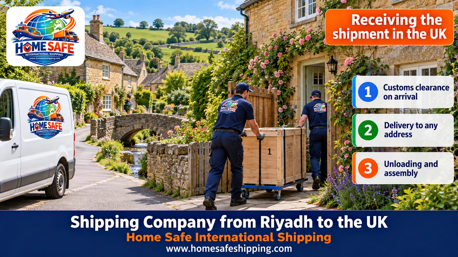 Receiving the shipment in the UK