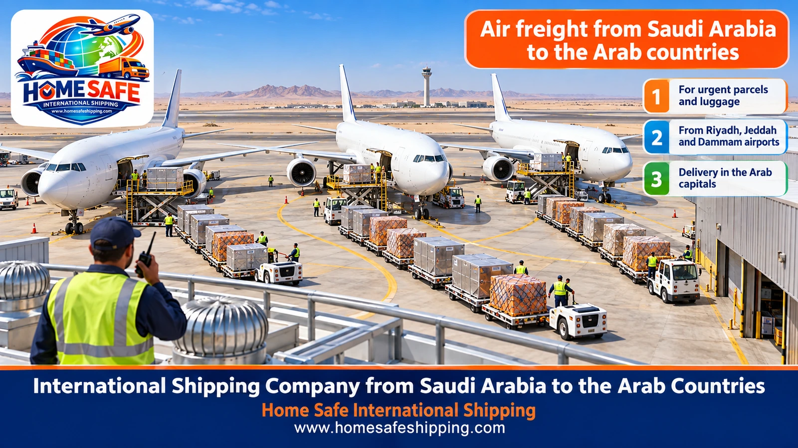 Air freight from Saudi Arabia to the Arab countries