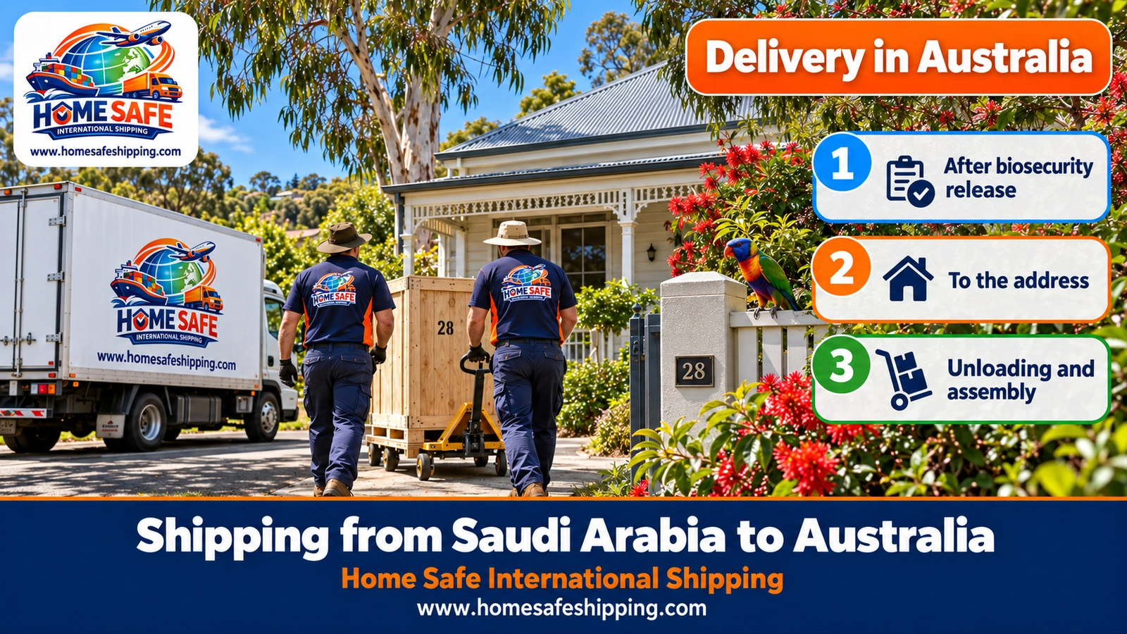 Delivering belongings in Australia