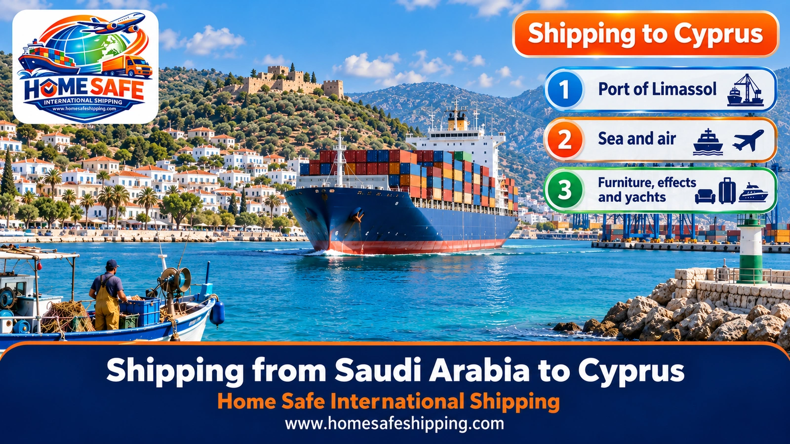 Shipping from Saudi Arabia to Cyprus by sea