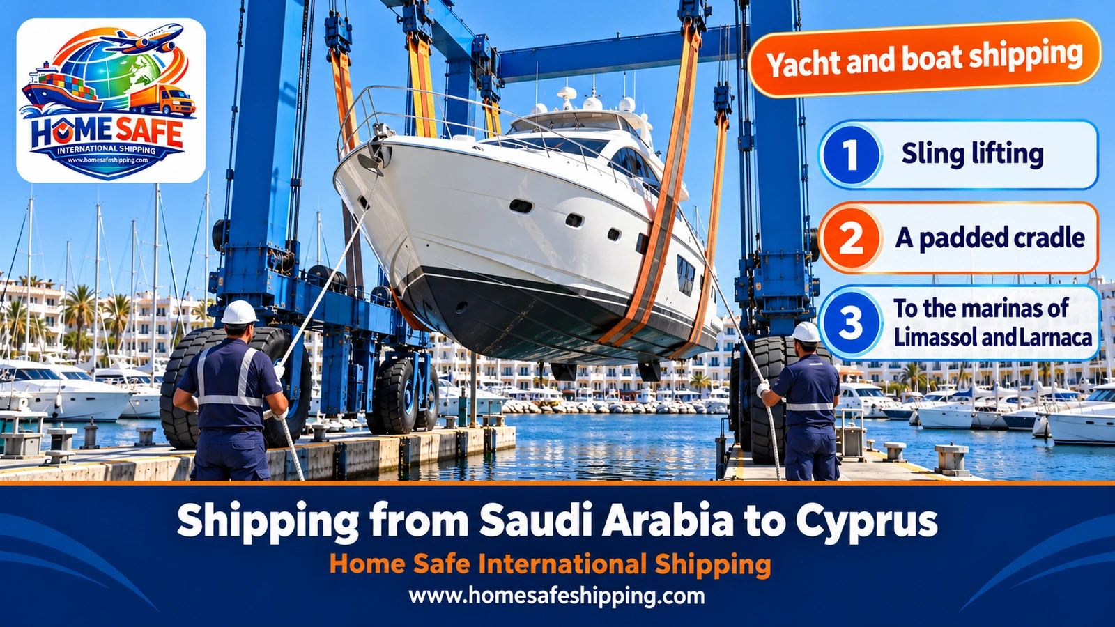 Yacht and boat shipping from Saudi Arabia to Cyprus