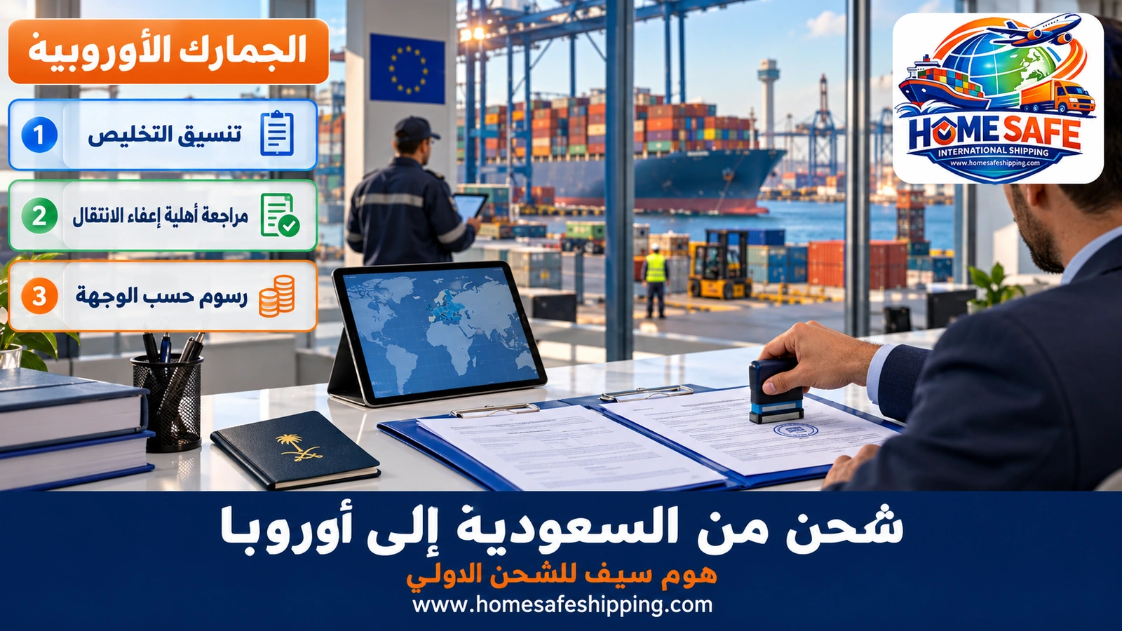 الجمارك الأوروبية وتخليص الشحنات القادمة من السعودية