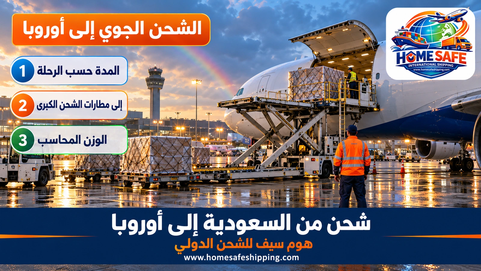 الشحن الجوي من السعودية إلى أوروبا