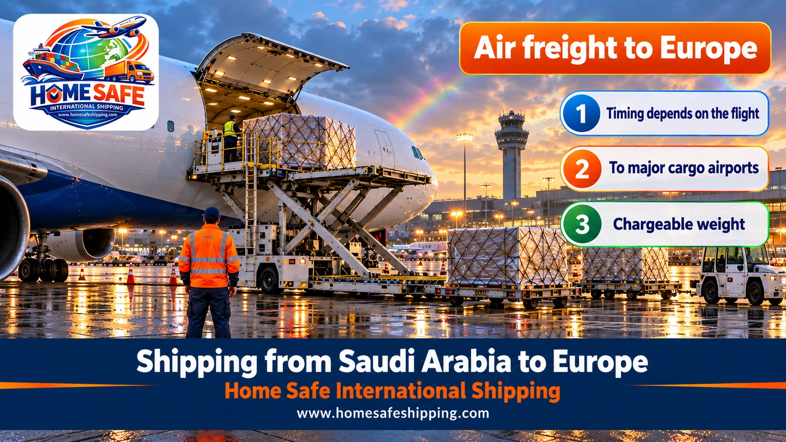 Air freight from Saudi Arabia to Europe