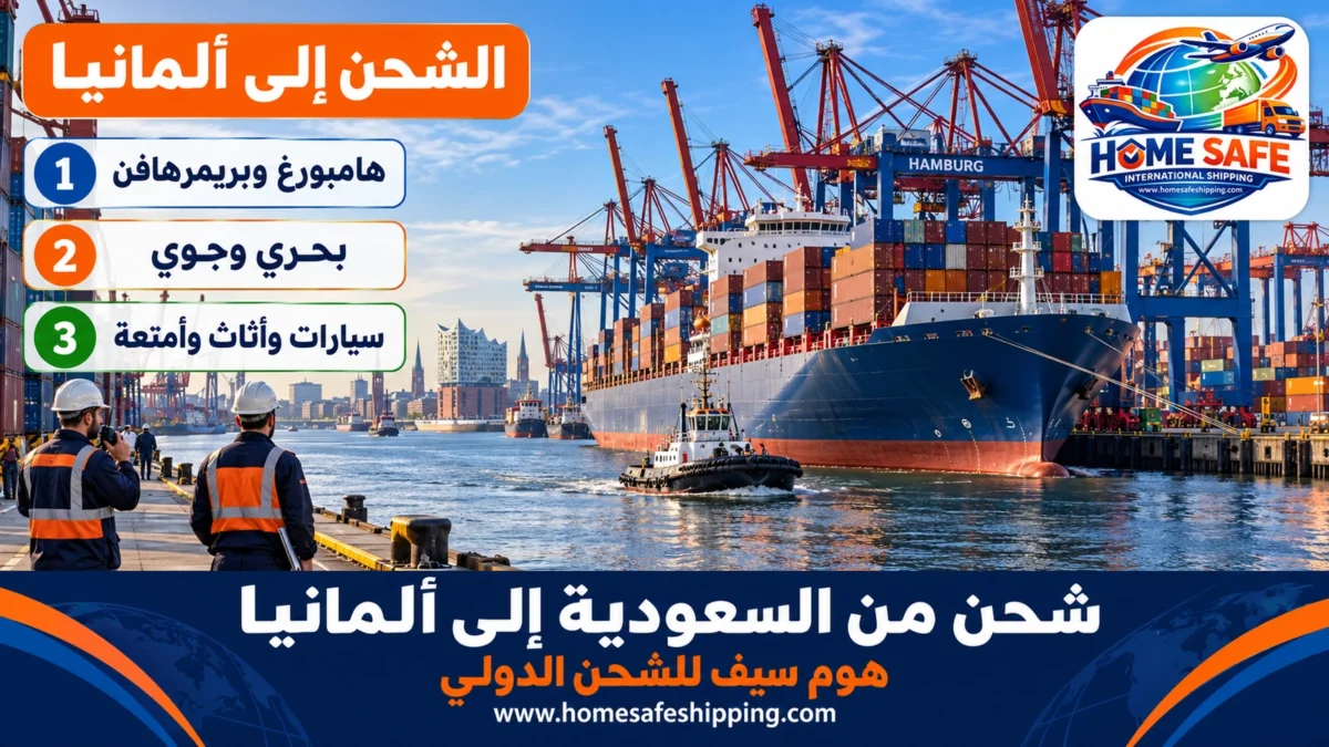 شحن من السعودية إلى ألمانيا عبر ميناء هامبورغ