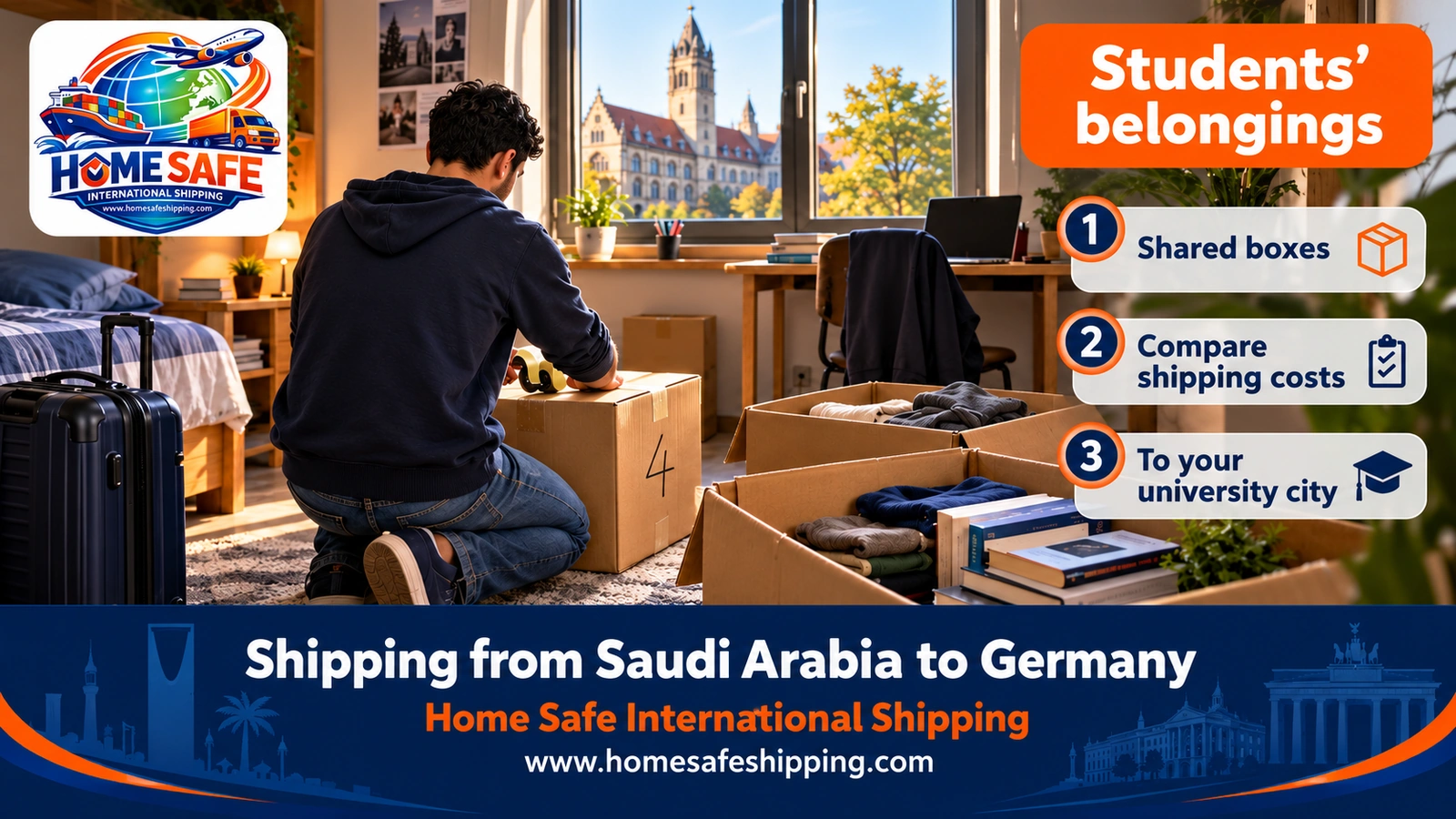 Shipping students’ belongings from Saudi Arabia to Germany