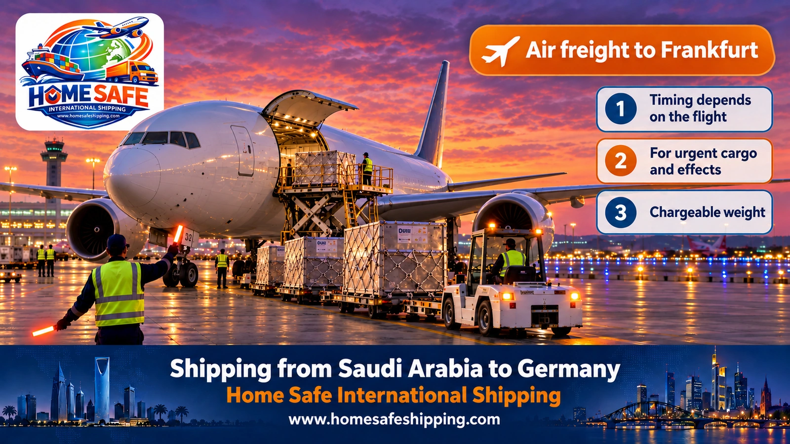 Air freight from Saudi Arabia to Frankfurt