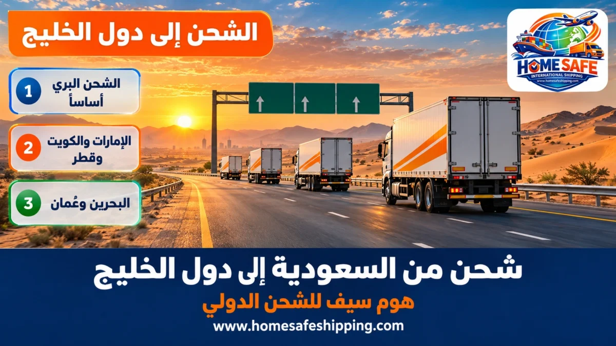 شحن من السعودية إلى دول الخليج براً