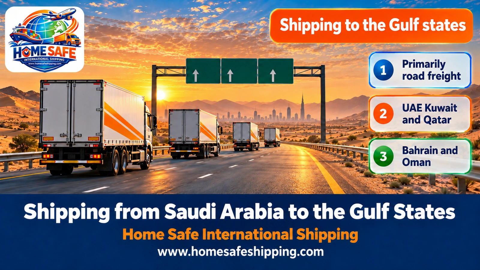 Shipping from Saudi Arabia to the Gulf states by land