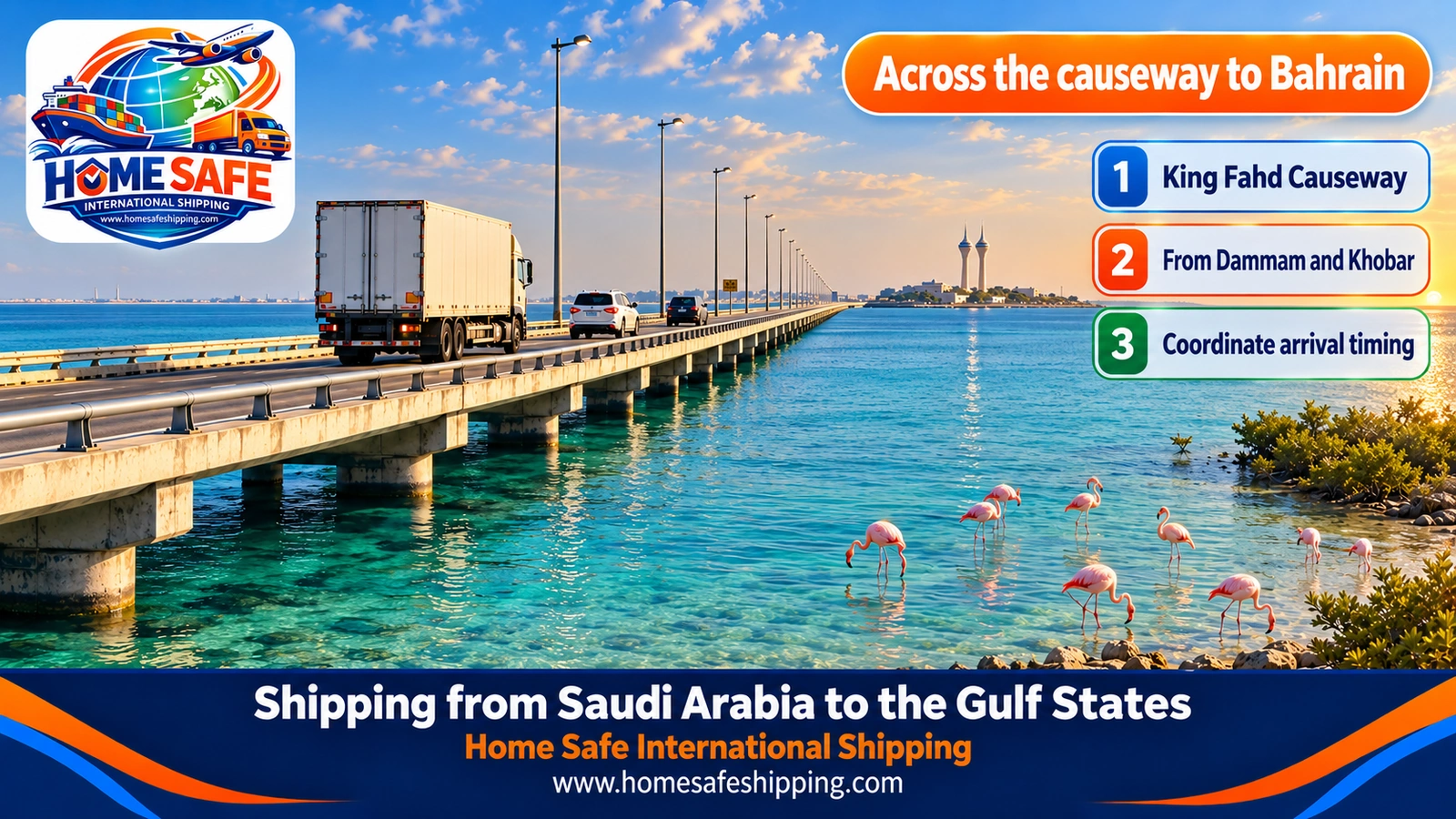 Shipping from Saudi Arabia to Bahrain across the King Fahd Causeway
