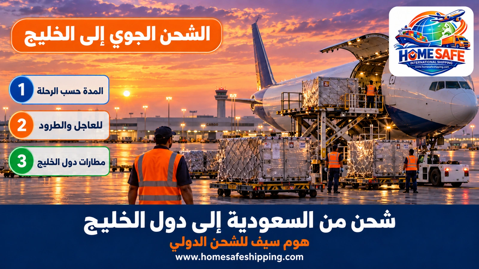 الشحن الجوي من السعودية إلى دول الخليج