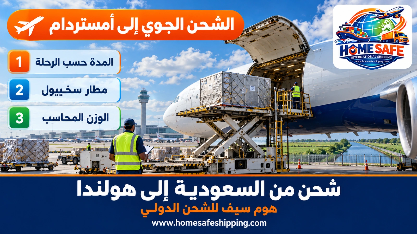 الشحن الجوي من السعودية إلى أمستردام