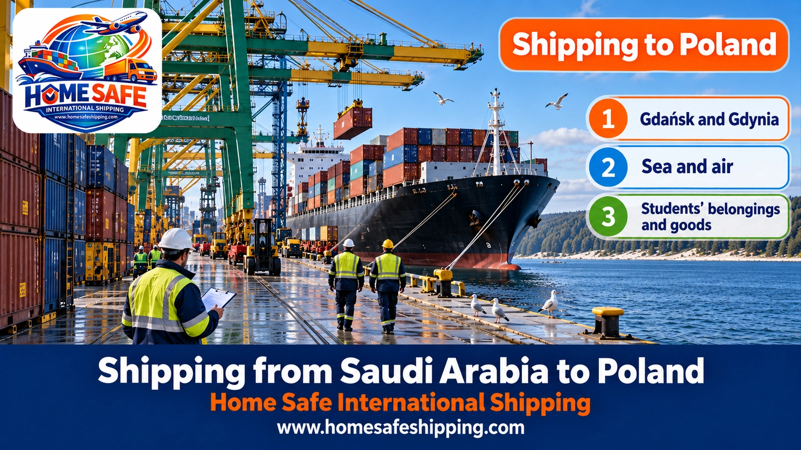 Shipping from Saudi Arabia to Poland via the Port of Gdańsk