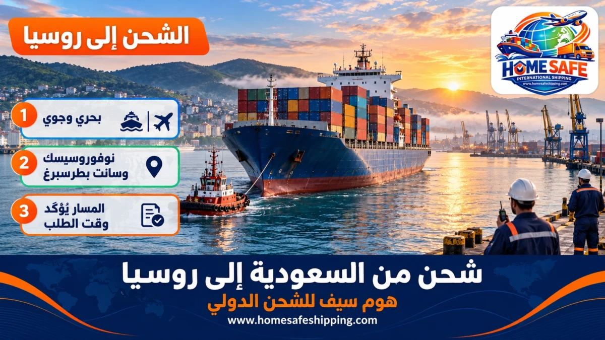 شحن من السعودية إلى روسيا بحراً