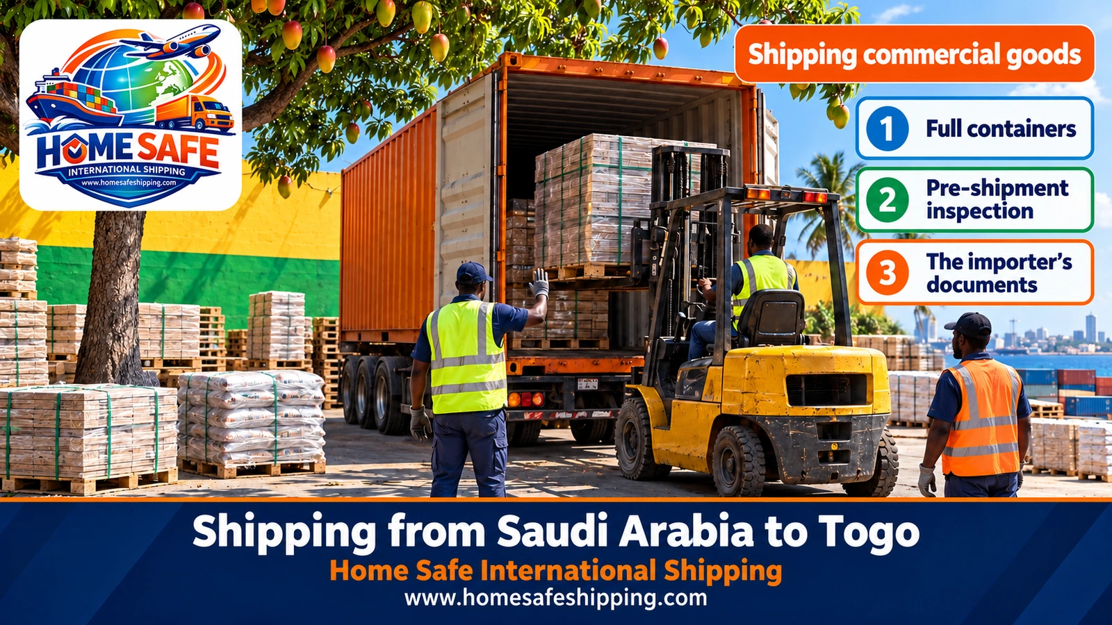 Shipping commercial goods from Saudi Arabia to Togo