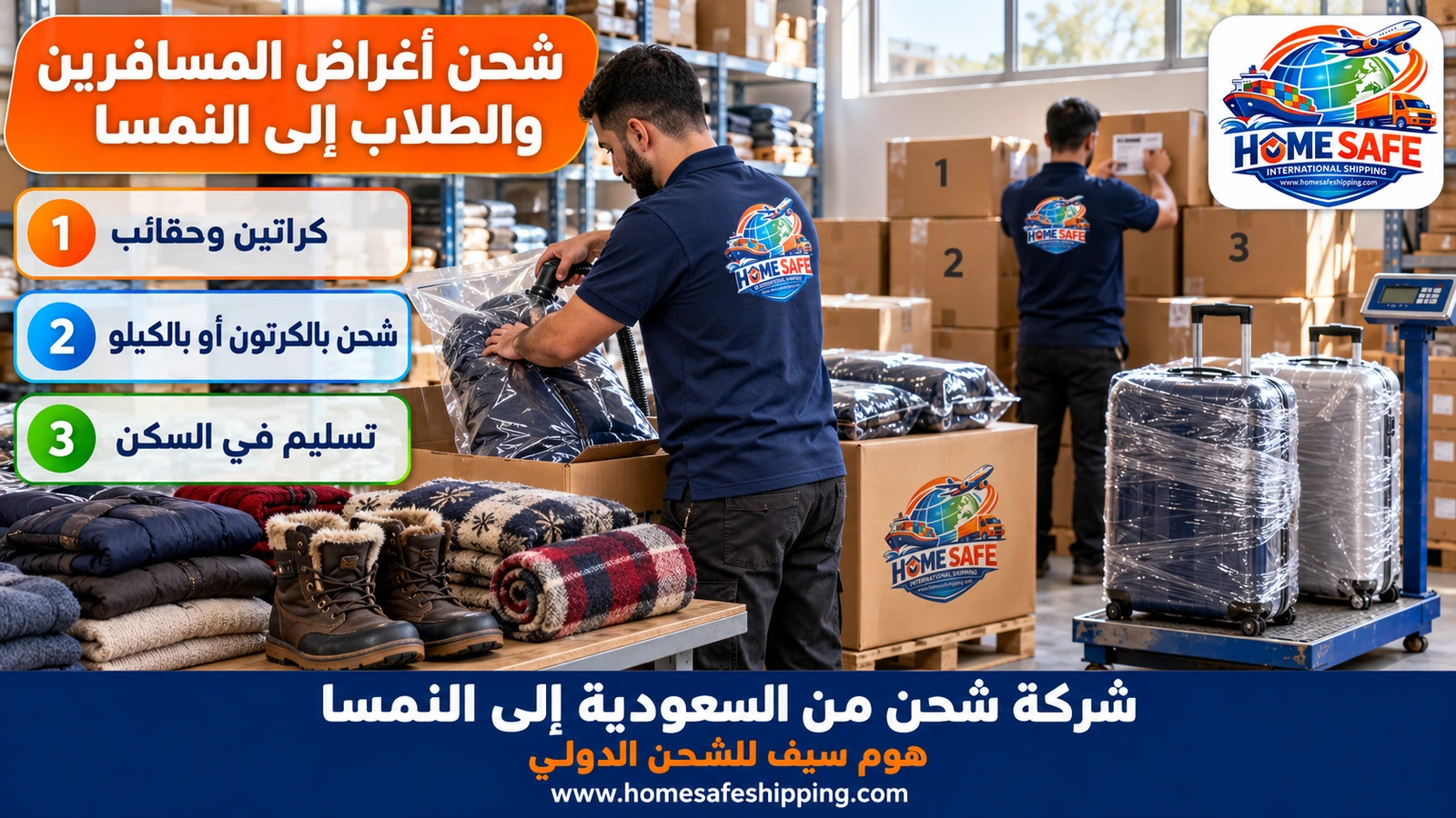 شحن أغراض المسافرين والطلاب إلى النمسا
