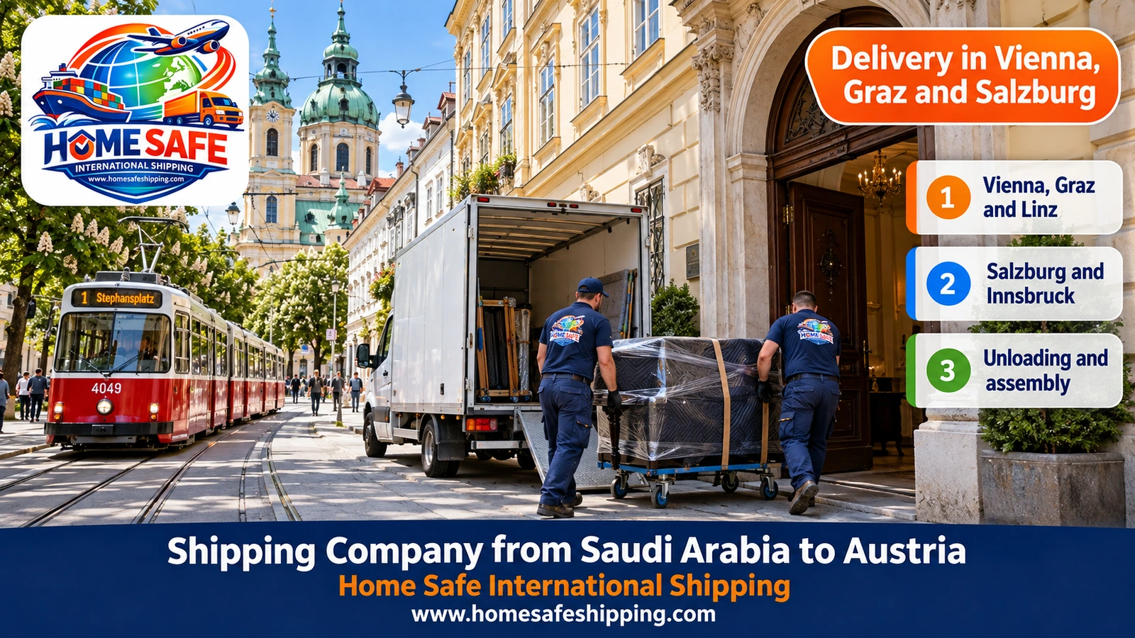 Delivery in Vienna, Graz and Salzburg
