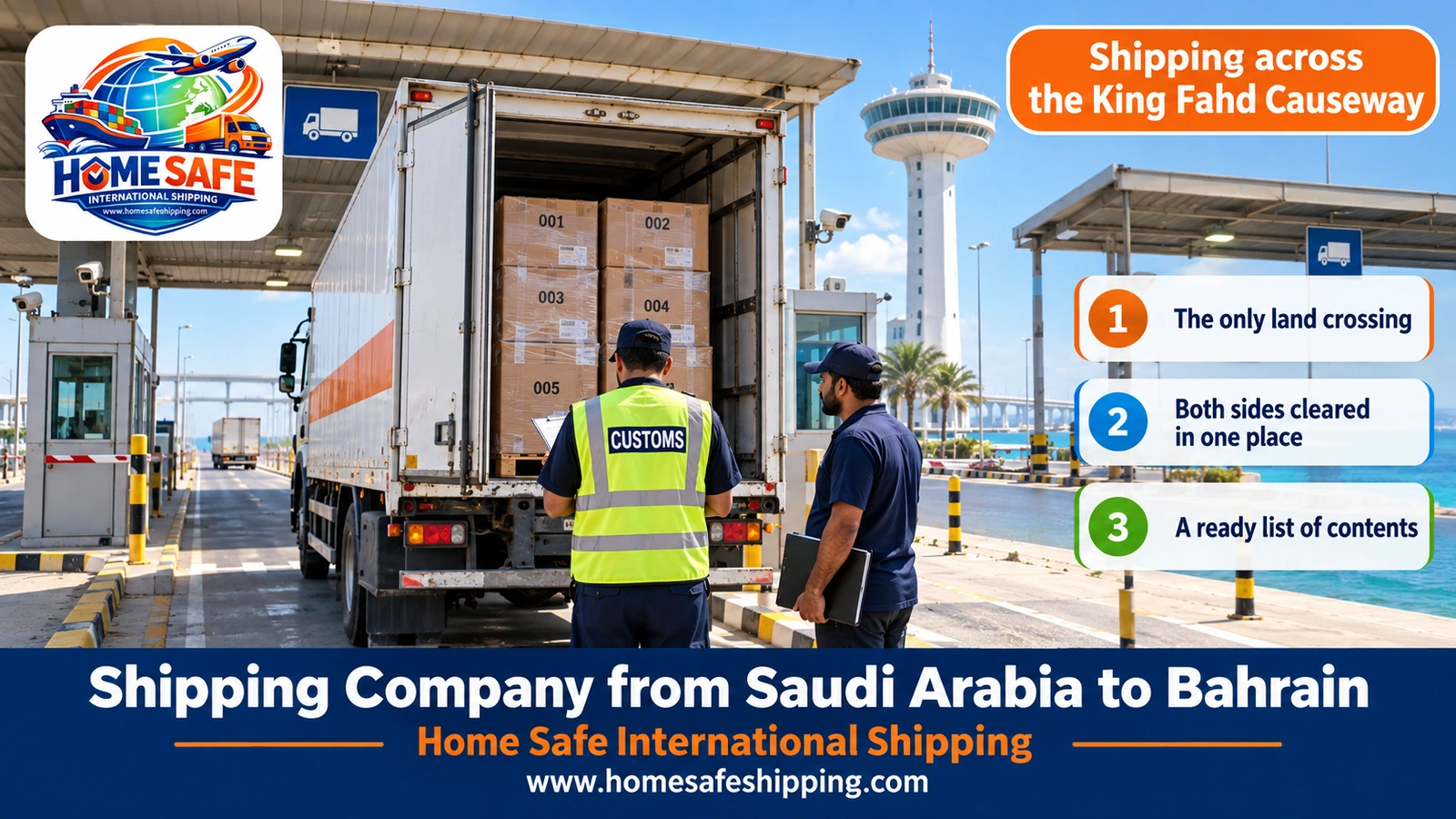 Shipping across the King Fahd Causeway