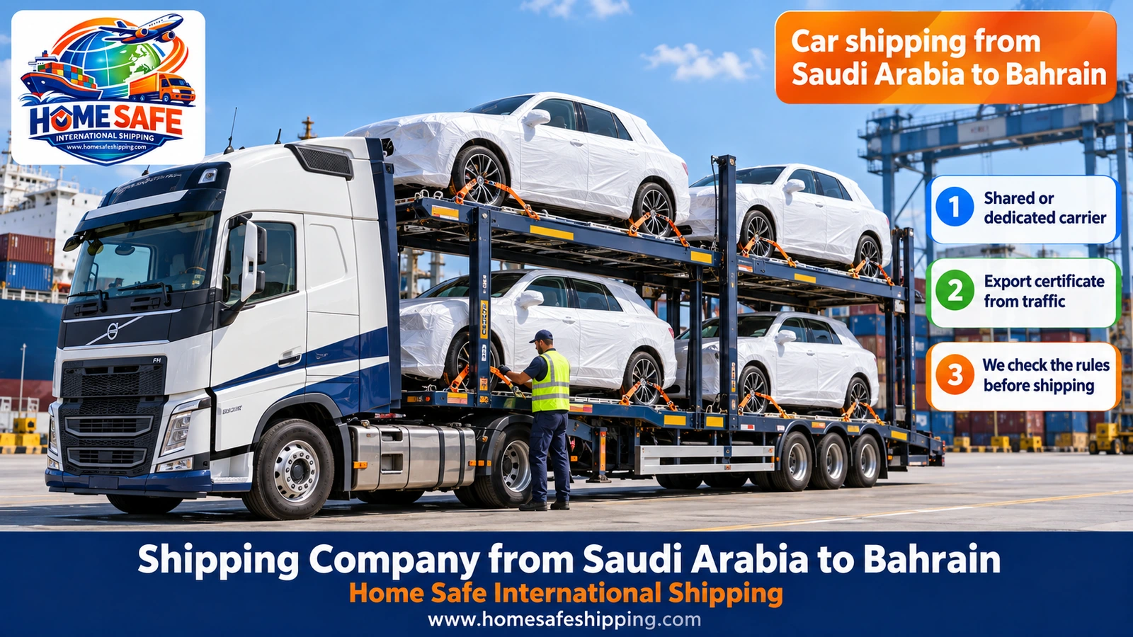 Car shipping from Saudi Arabia to Bahrain