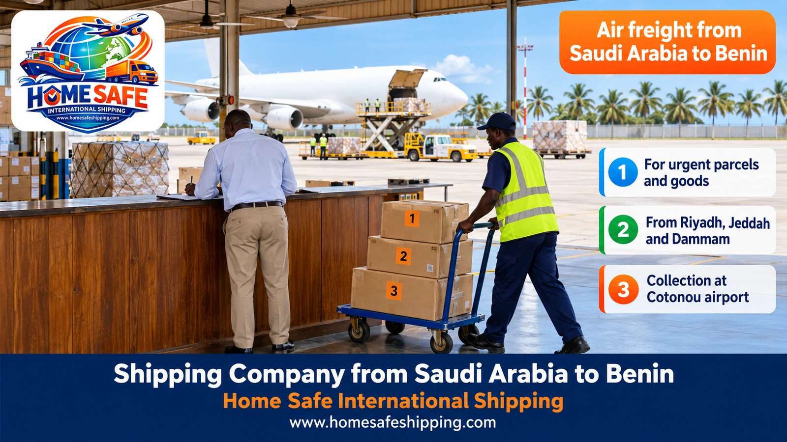 Air freight from Saudi Arabia to Benin