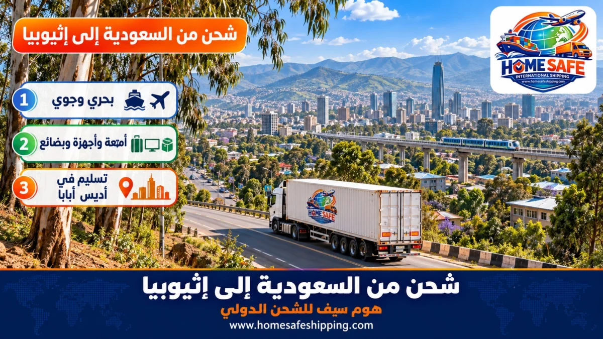 شحن من السعودية إلى إثيوبيا