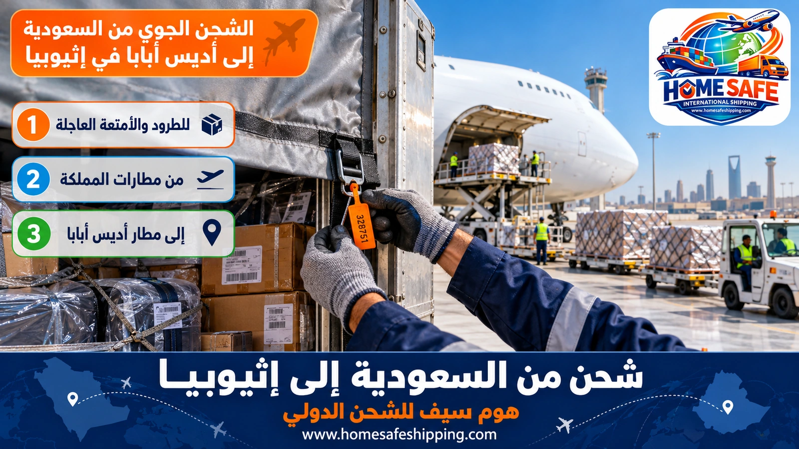 الشحن الجوي من السعودية إلى أديس أبابا في إثيوبيا