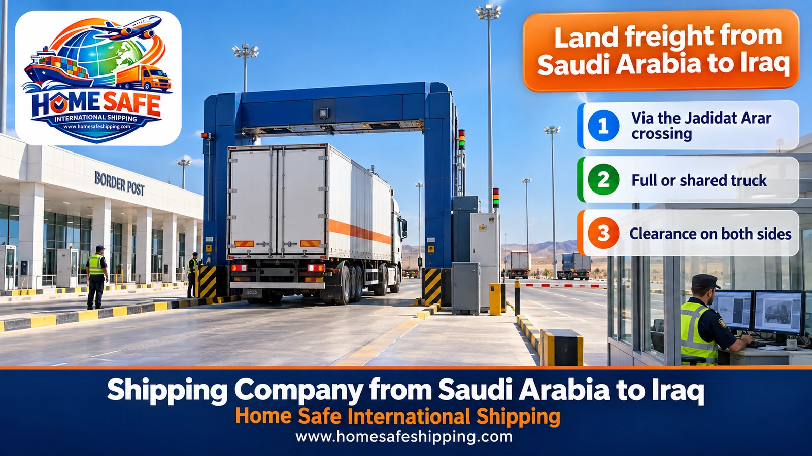 Land freight from Saudi Arabia to Iraq