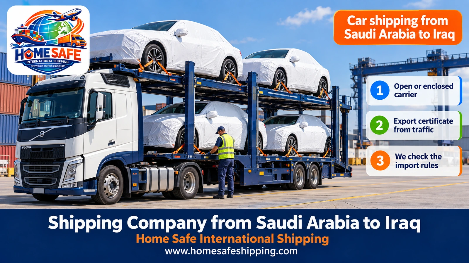 Car shipping from Saudi Arabia to Iraq